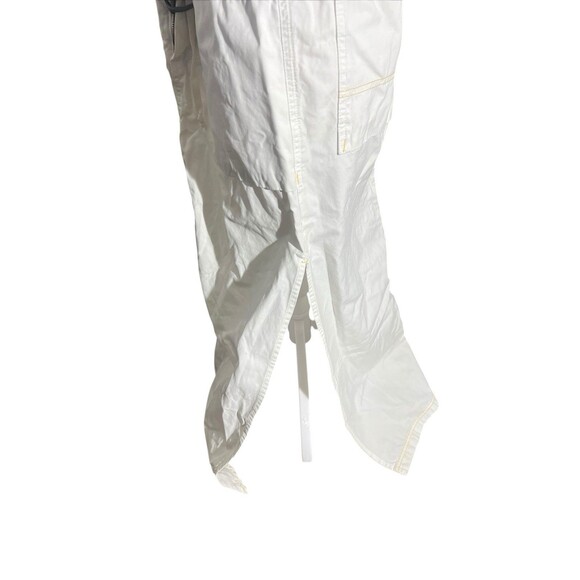 VTG Y2K Lucky Brand 100% COTTON Cargo Long Skirt Sz 12/31 Ivory Long Side Slit - Picture 9 of 16
